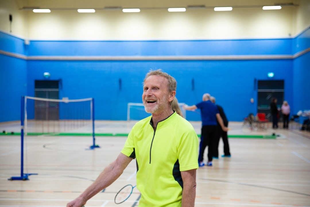 elderly friends in senior club