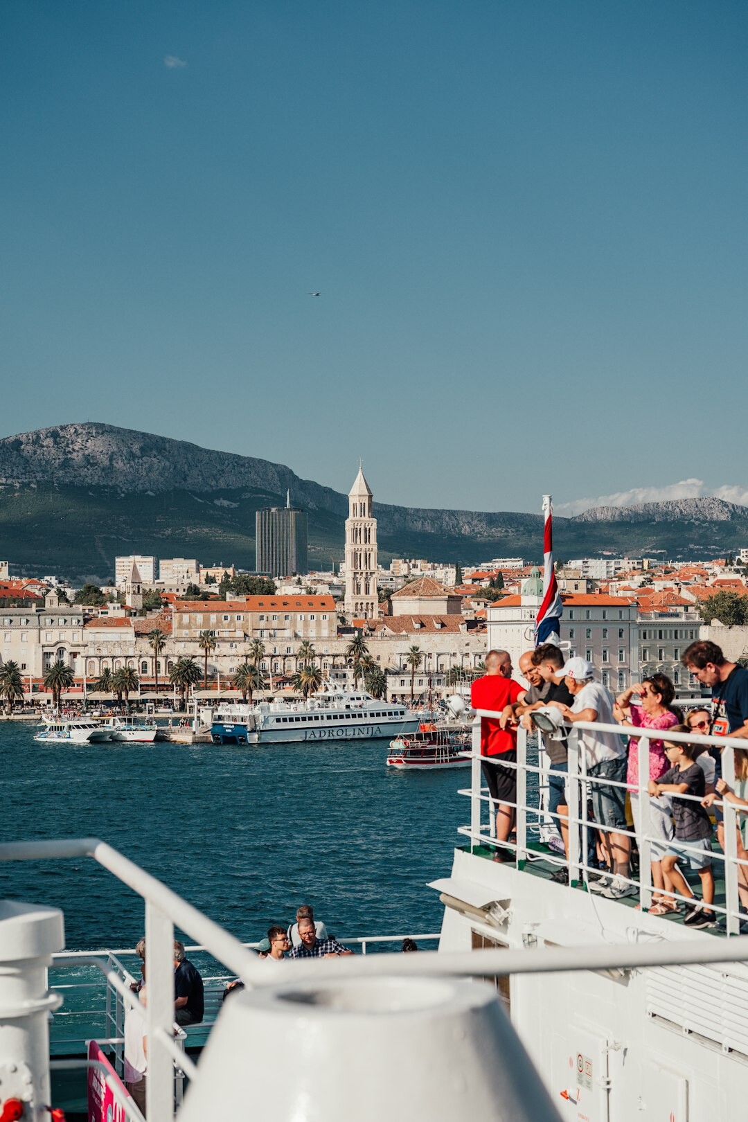 Seniors enjoying a boat excursion along the Adriatic coast