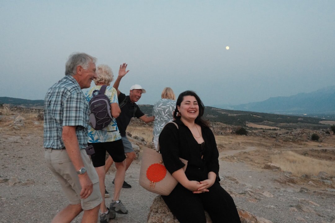 elderly group laughing