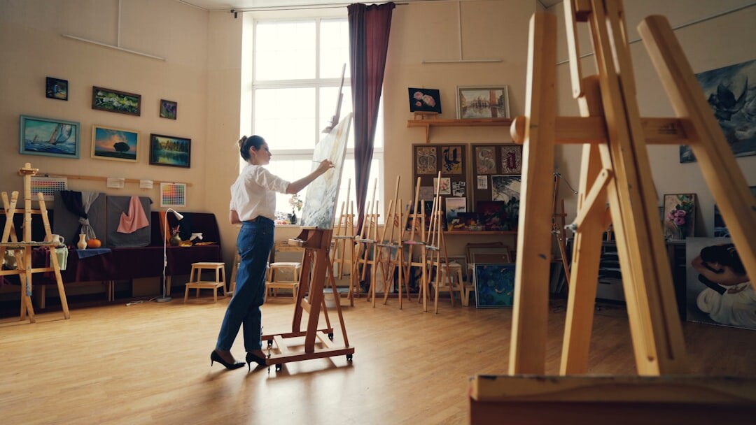 seniors in art workshop